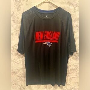 Men’s Fanatics XL New England patriots dry fit tshirt, GO PATS logo black